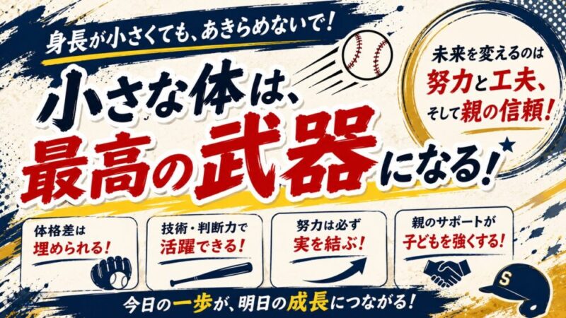 少年野球で低身長は不利？小さい子がレギュラーを目指すために知っておきたい現実 
