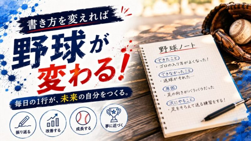 少年野球のノートは意味ない？→答えは”書き方”で変わる｜すぐ使えるテンプレ付き 