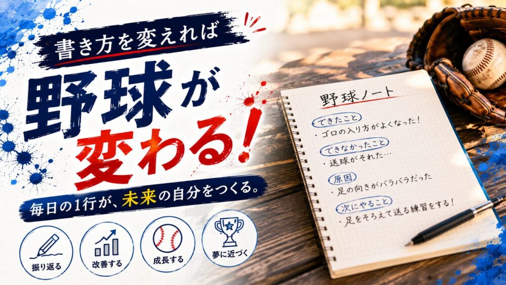 少年野球のノートは意味ない？→答えは"書き方"で変わる｜すぐ使えるテンプレ付き