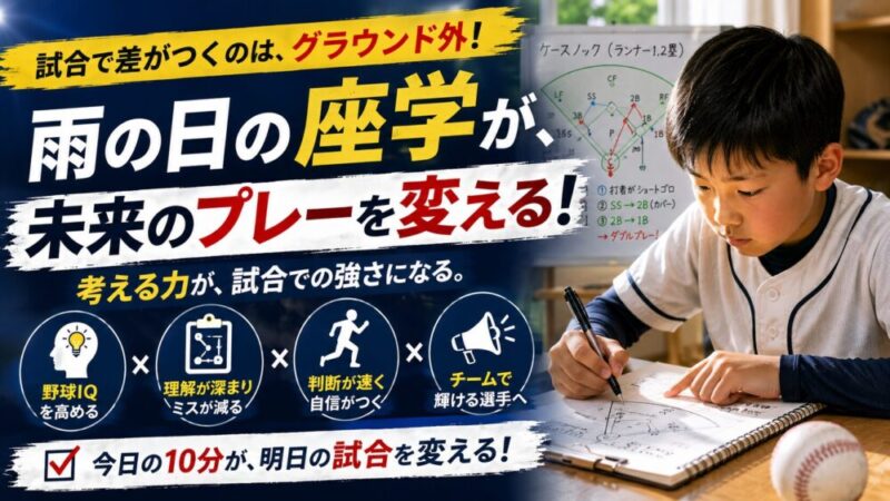 少年野球の座学で差がつく！試合で結果が出る「考える力」の育て方