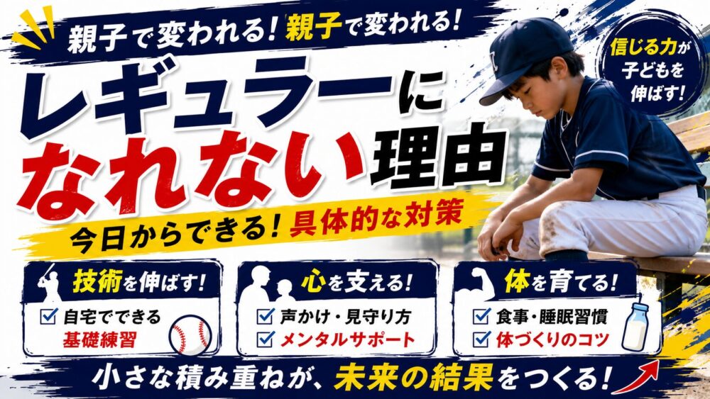 少年野球でレギュラーになれない理由とは？ベンチでも成長できる意外な真実