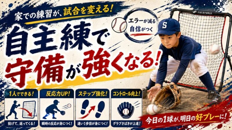 【1人でも上達】野球守備ネットの効果とおすすめ｜試合で活躍する子の共通点とは？ 
