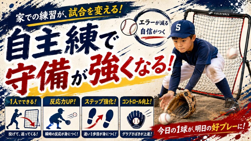 【1人でも上達】野球守備ネットの効果とおすすめ｜試合で活躍する子の共通点とは？