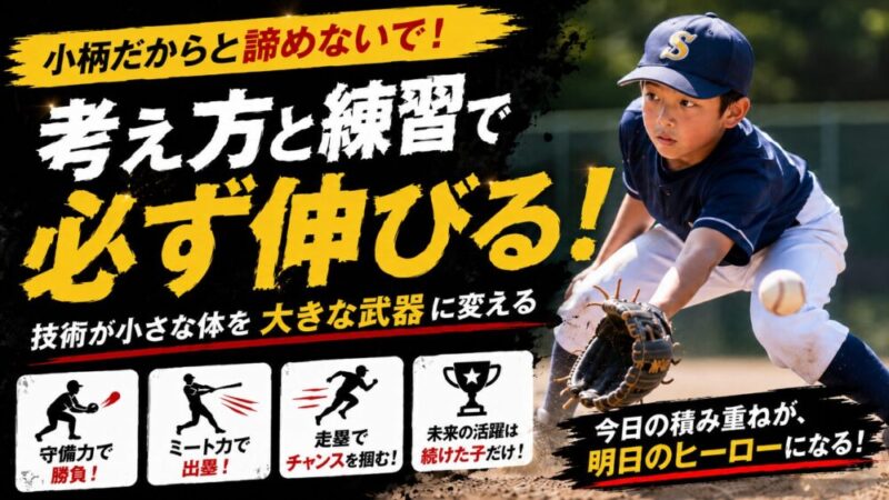 小柄な野球少年が伸びる練習メニュー完全ガイド｜元甲子園球児が徹底解説