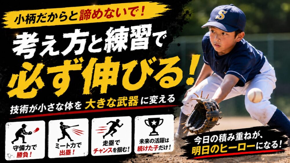 小柄な野球少年が伸びる練習メニュー完全ガイド｜元甲子園球児が徹底解説