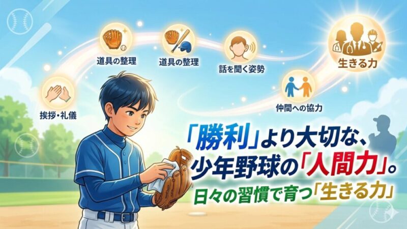 「このままで大丈夫？」少年野球で人間力を育てる5つの習慣