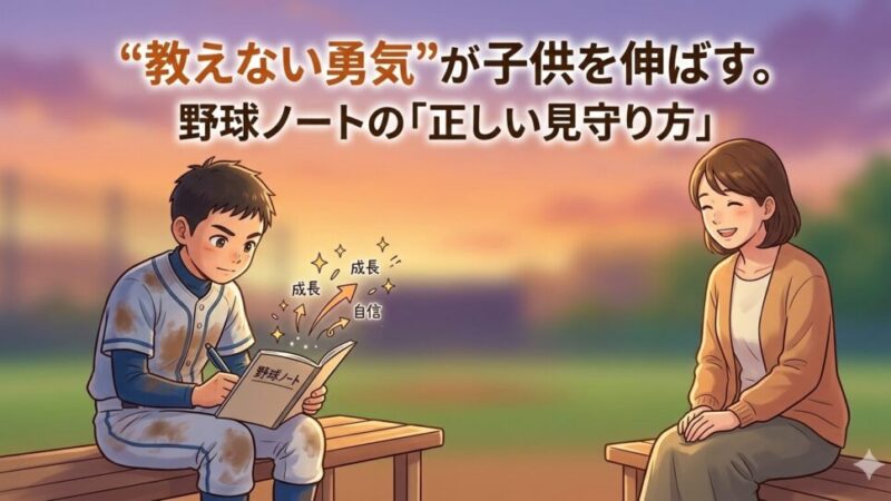 少年野球のノートは意味ない？→答えは”書き方”で変わる｜すぐ使えるテンプレ付き