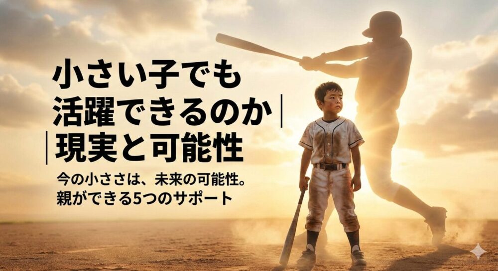 少年野球で小さい子は活躍できる？体格差を武器に変える5つのポイント